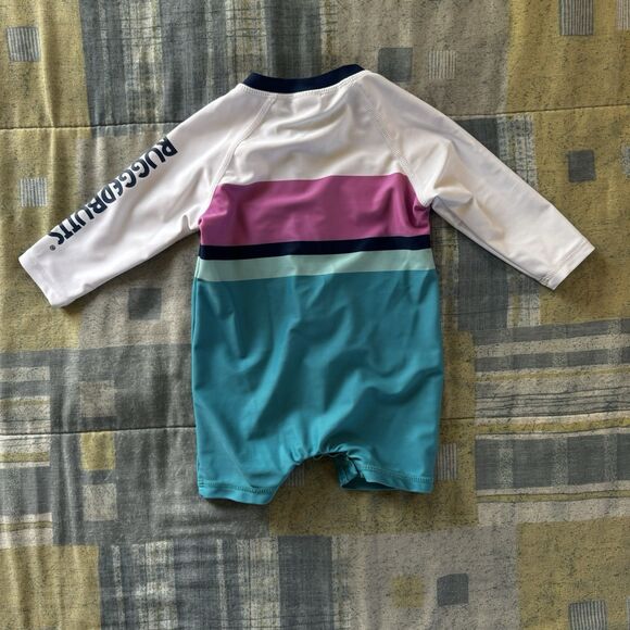 Rugged Butts Swimsuit Baby Boy/Girl Rashguard Long Sleeve Shorts Zip Bundle - Picture 7 of 15